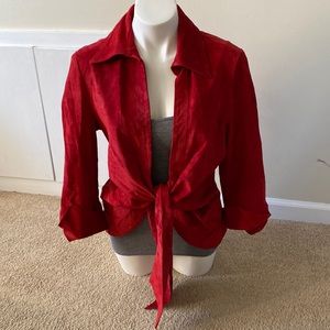 Red Leather Blazer